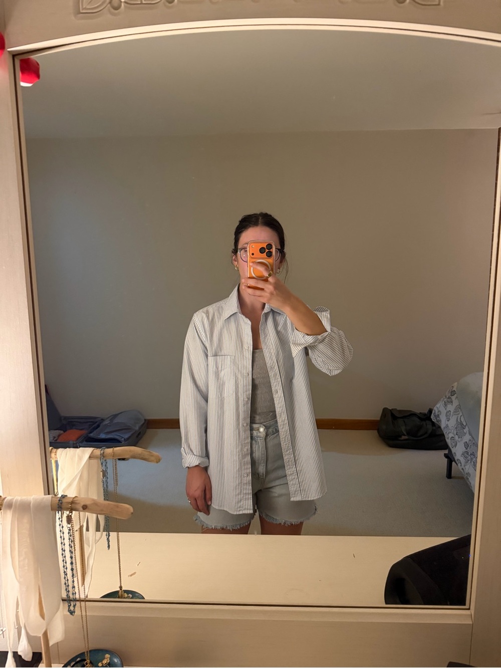 Everlane Light Blue Stripe Oversized Shirt button down